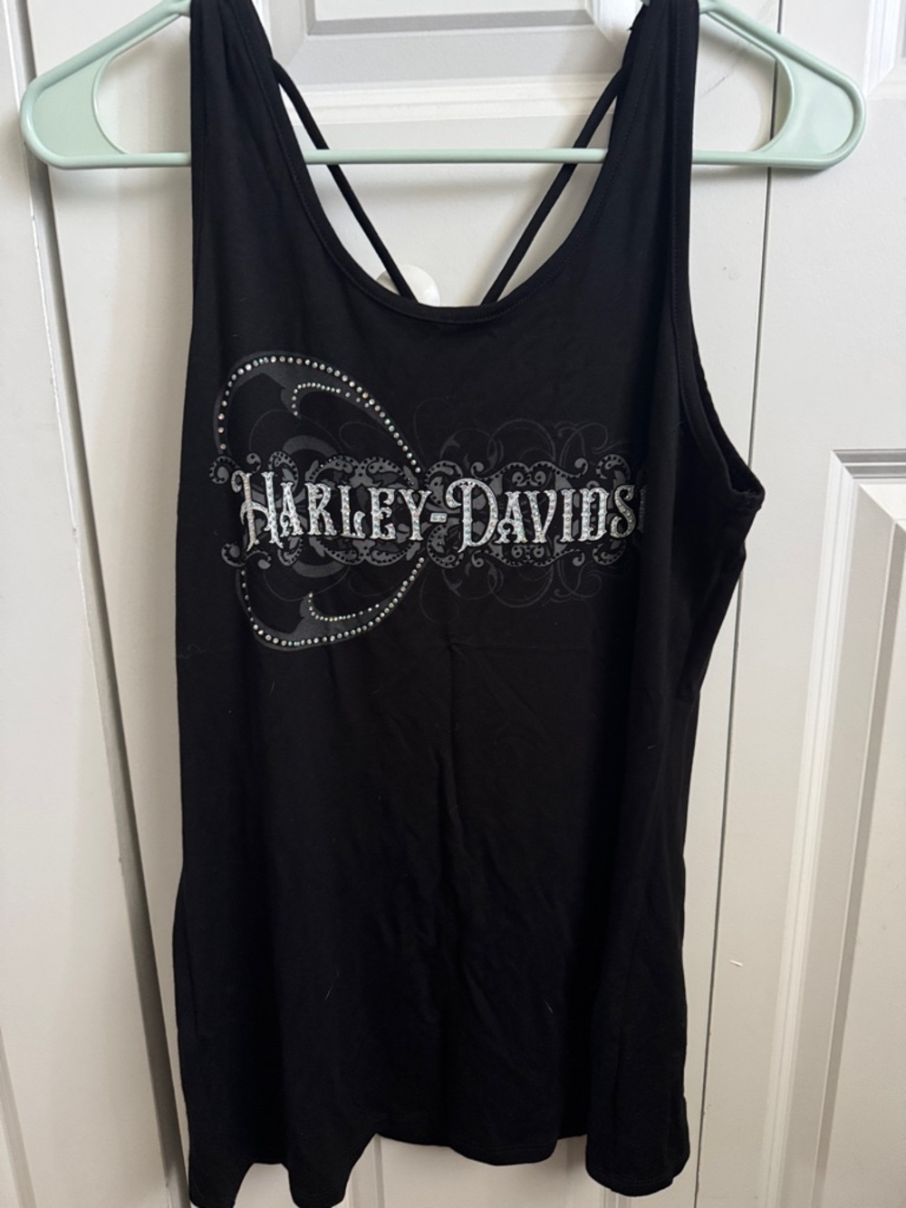Harley-Davidson Black Tank Top with Silver Logo